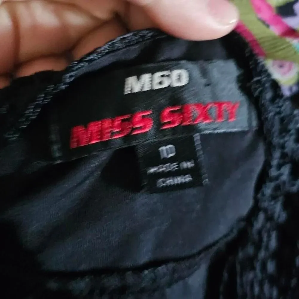 m60 miss sixty floral whimsigoth babydoll dress - Picture 4 of 4